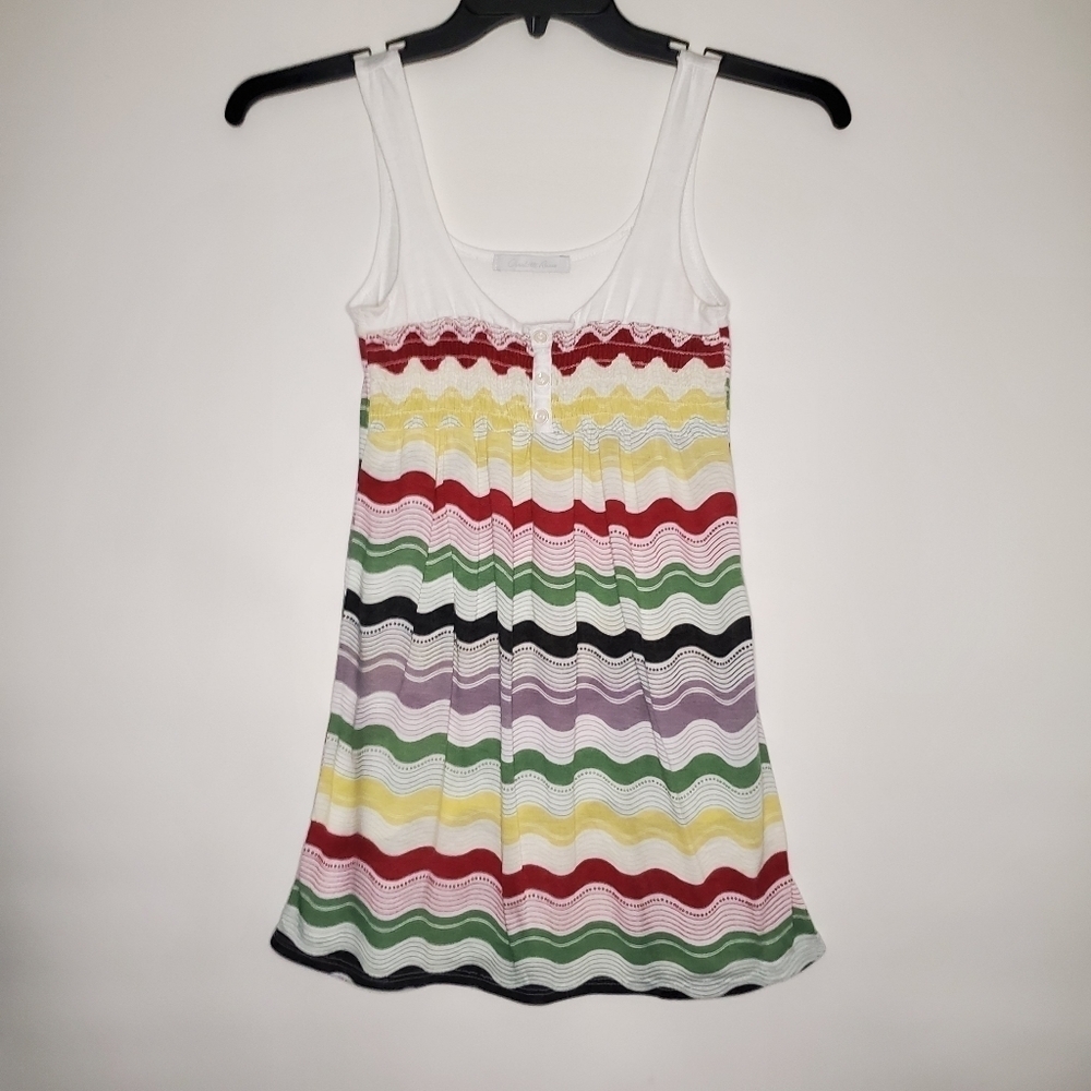 CHARLOTTE RUSSE- Striped EMPIRE WAIST Tank Top- Women's- Size Small